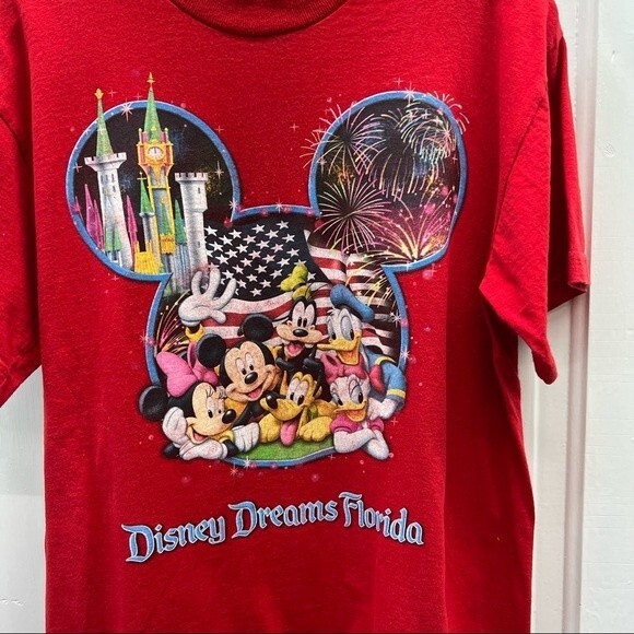 Disney Other - Disney Dreams Florida red T shirt unisex medium mickey minnie goofy pluto donald